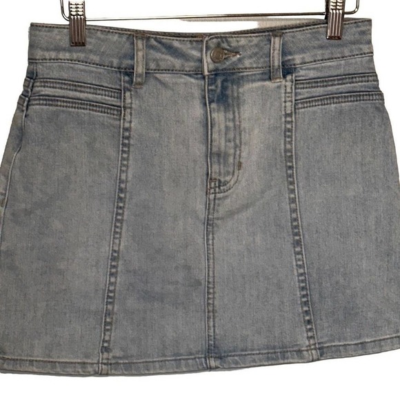 Pacsun Light Wash Micro Mini Jean Skirt - Size 27 - Picture 2 of 3